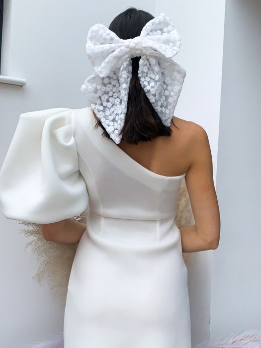 Lila White Daisy Hair Bow